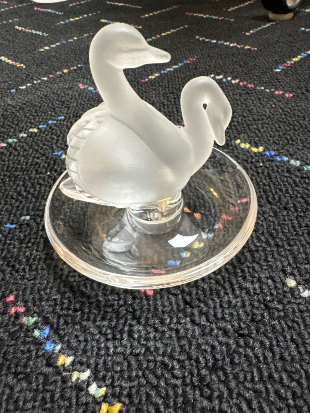 Lalique crystal swams